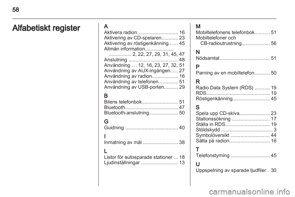 OPEL VIVARO 2011.5  Handbok för infotainmentsystem 