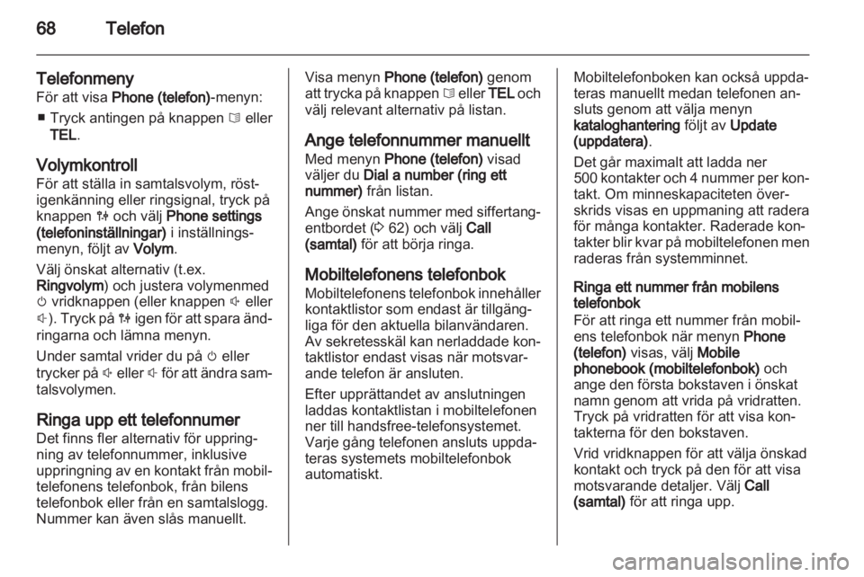 OPEL VIVARO 2012  Handbok för infotainmentsystem 