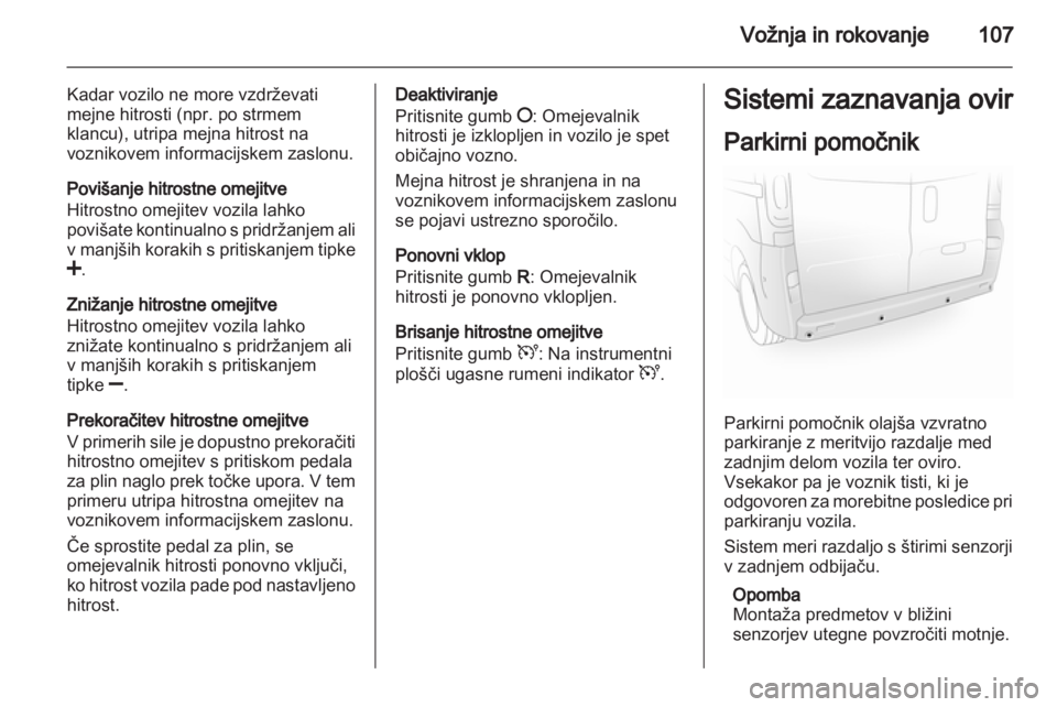 OPEL VIVARO 2013.5  Uporabniški priročnik 
