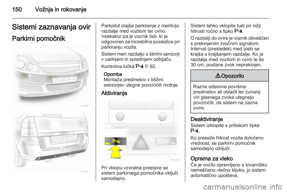 OPEL ZAFIRA 2011  Uporabniški priročnik 