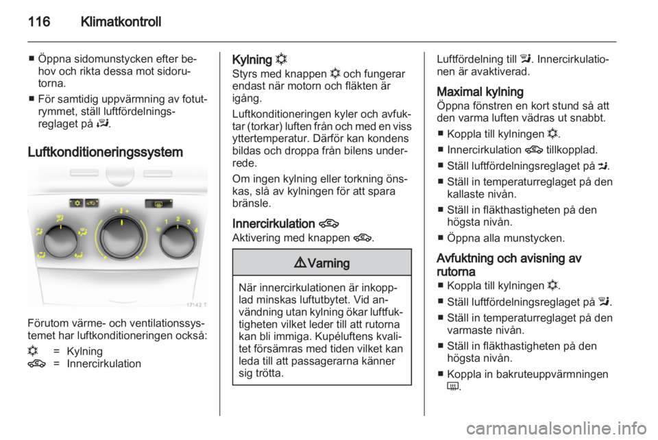 OPEL ZAFIRA 2010  Instruktionsbok 
