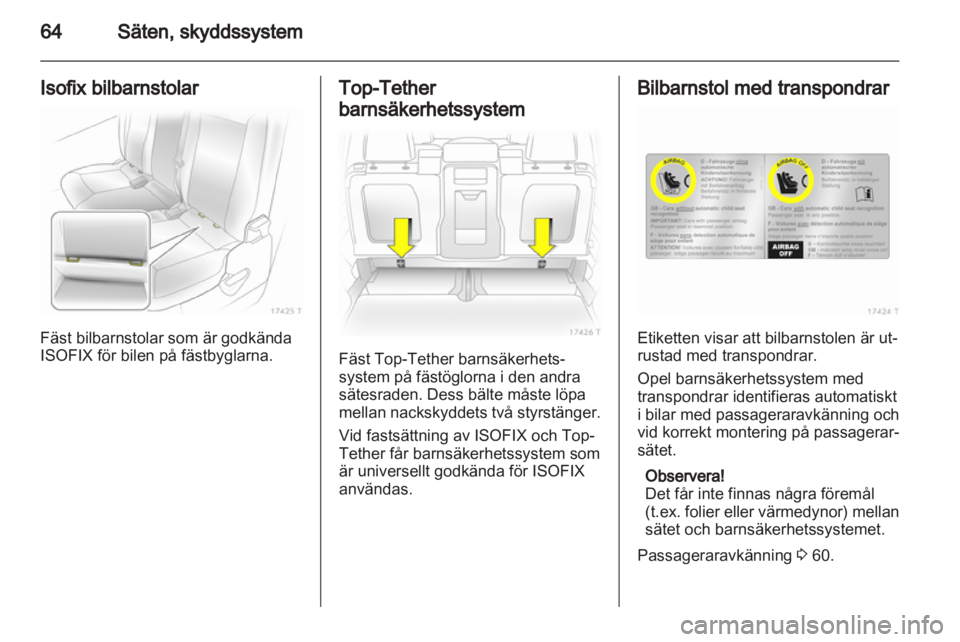 OPEL ZAFIRA 2010  Instruktionsbok 