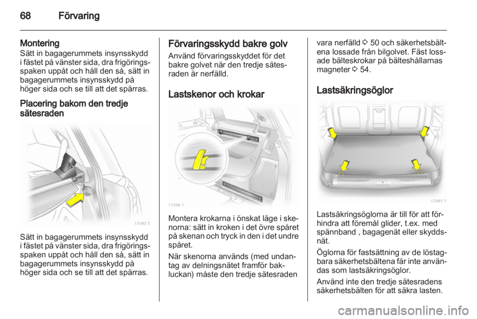 OPEL ZAFIRA 2010  Instruktionsbok 
