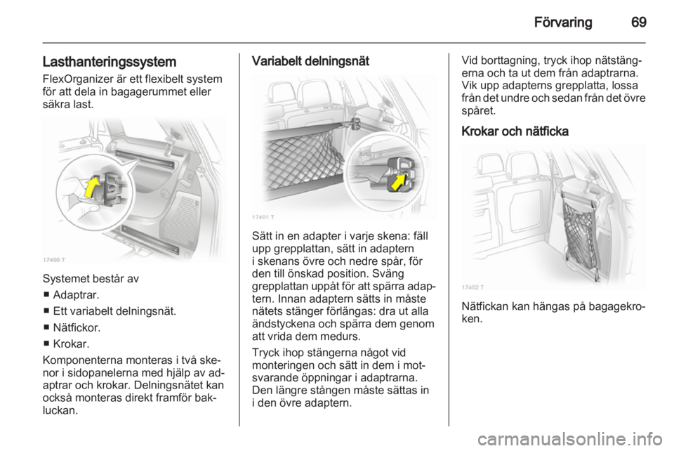 OPEL ZAFIRA 2010  Instruktionsbok 