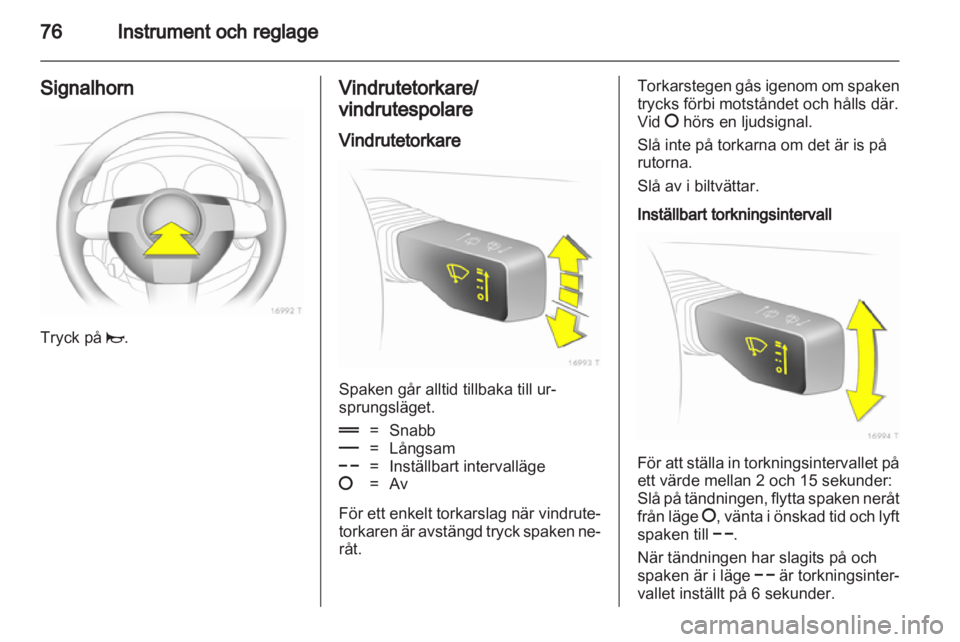 OPEL ZAFIRA 2010  Instruktionsbok 