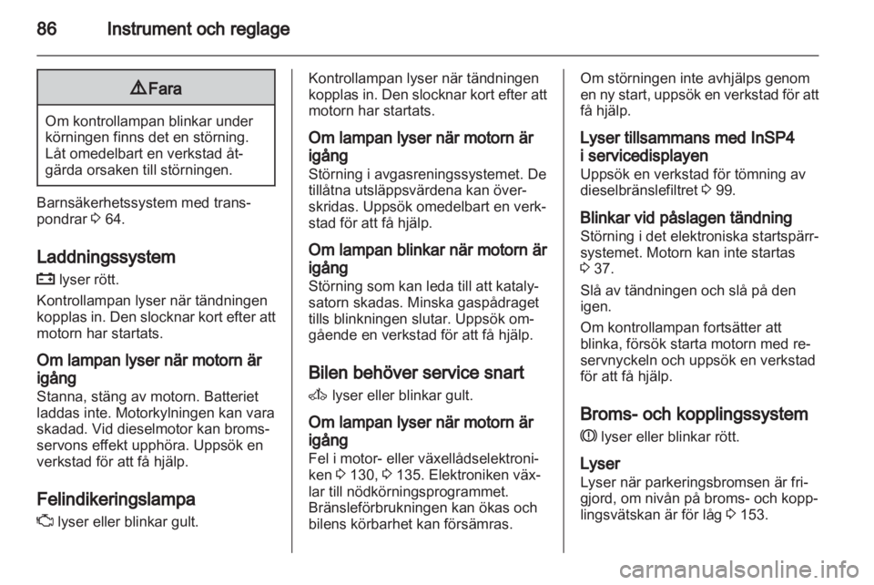 OPEL ZAFIRA 2010  Instruktionsbok 