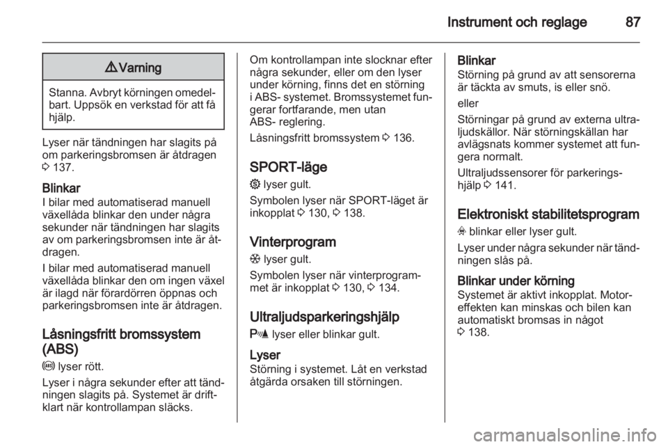 OPEL ZAFIRA 2010  Instruktionsbok 