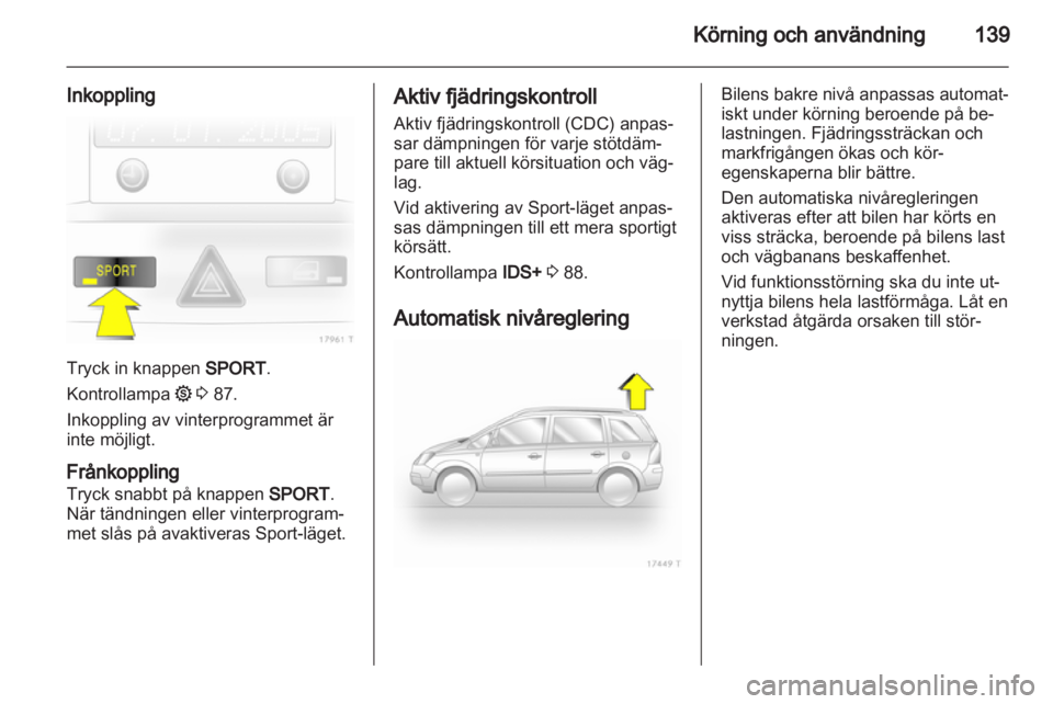 OPEL ZAFIRA 2010.5  Instruktionsbok 