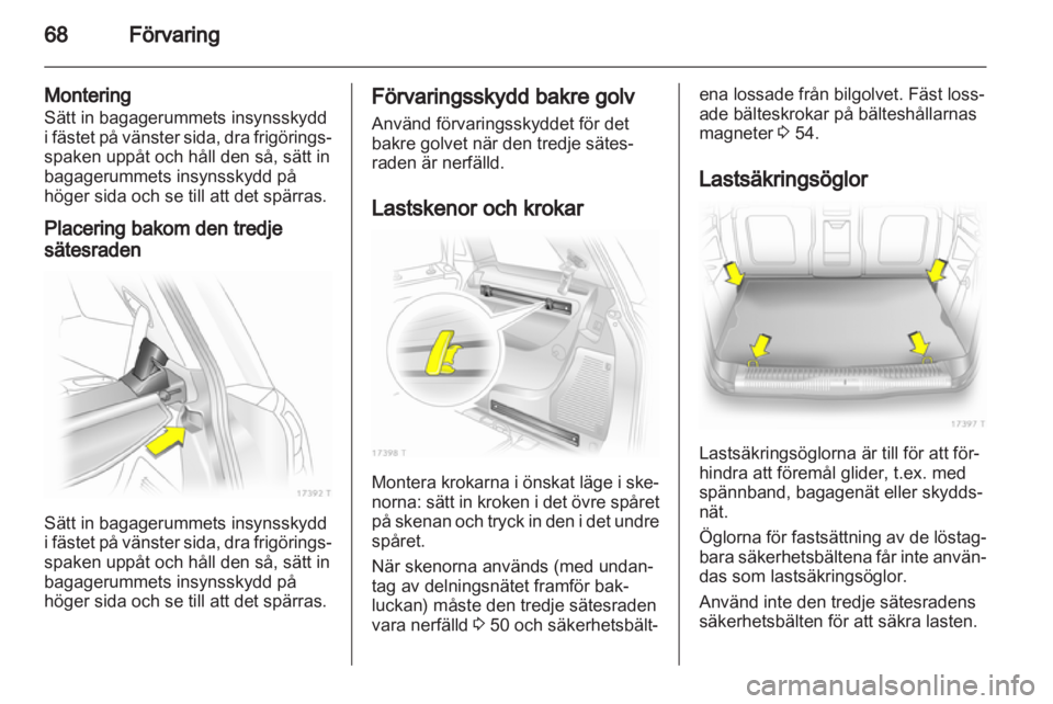 OPEL ZAFIRA 2010.5  Instruktionsbok 