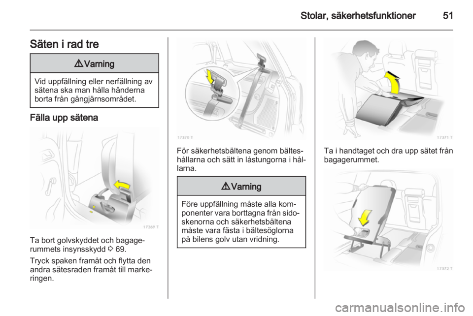 OPEL ZAFIRA 2011  Instruktionsbok 