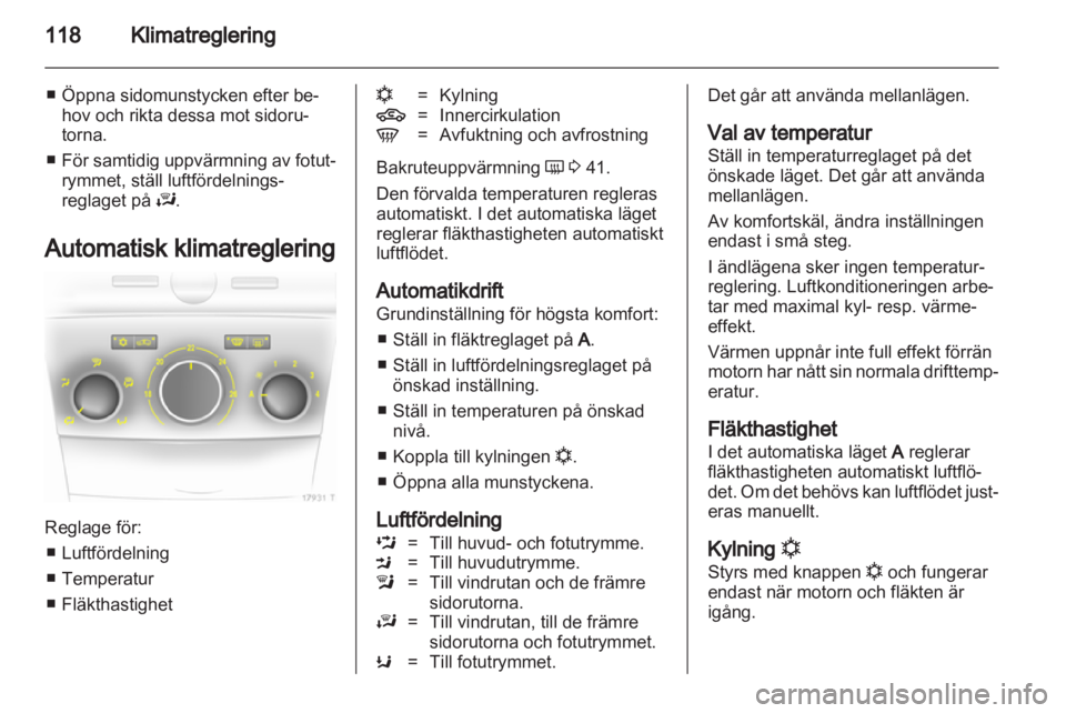 OPEL ZAFIRA 2011.5  Instruktionsbok 