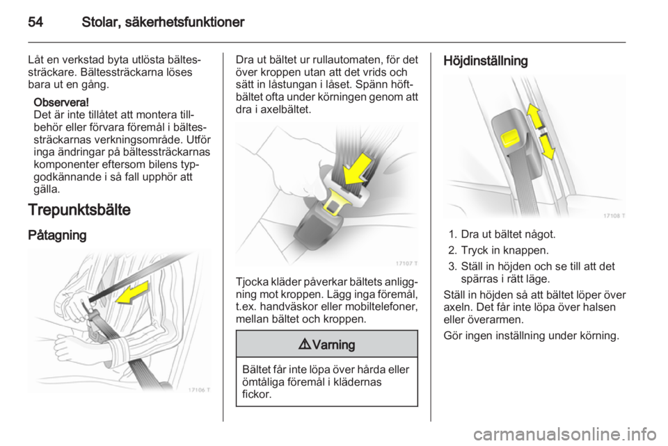 OPEL ZAFIRA 2011.5  Instruktionsbok 