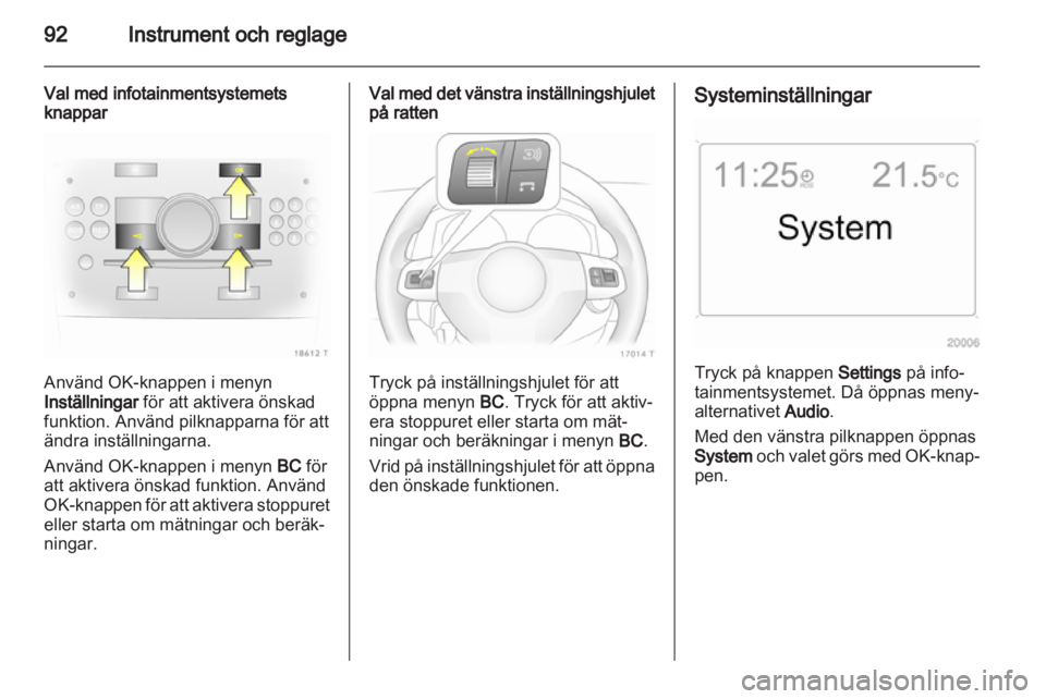 OPEL ZAFIRA 2011.5  Instruktionsbok 
