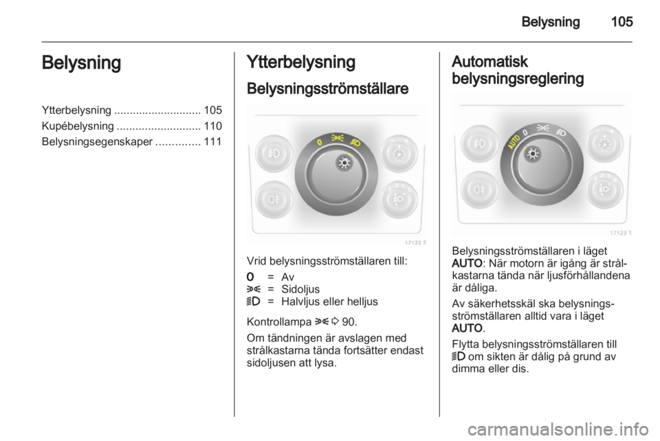 OPEL ZAFIRA 2012  Instruktionsbok 