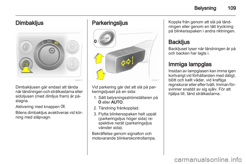 OPEL ZAFIRA 2012  Instruktionsbok 