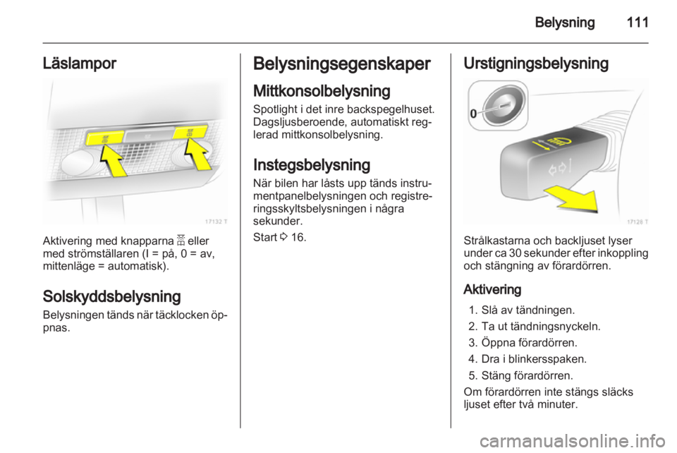 OPEL ZAFIRA 2012  Instruktionsbok 