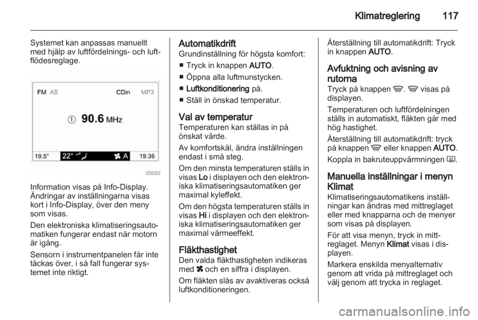 OPEL ZAFIRA 2012  Instruktionsbok 