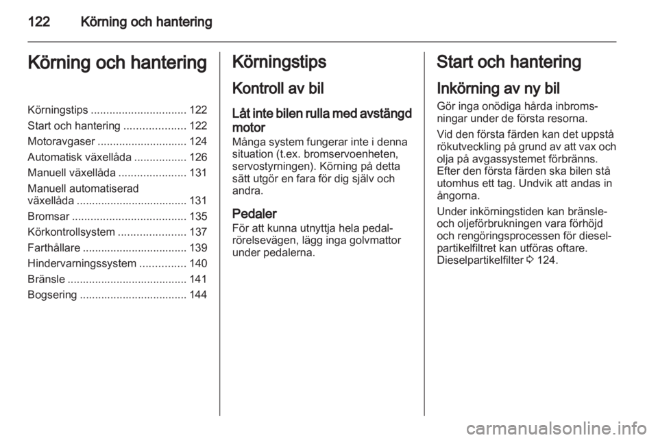 OPEL ZAFIRA 2012  Instruktionsbok 
