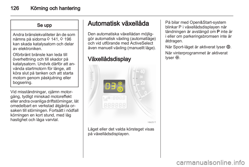 OPEL ZAFIRA 2012  Instruktionsbok 