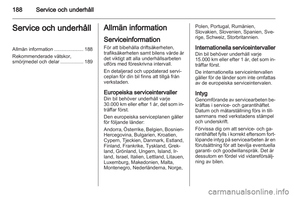 OPEL ZAFIRA 2012  Instruktionsbok 