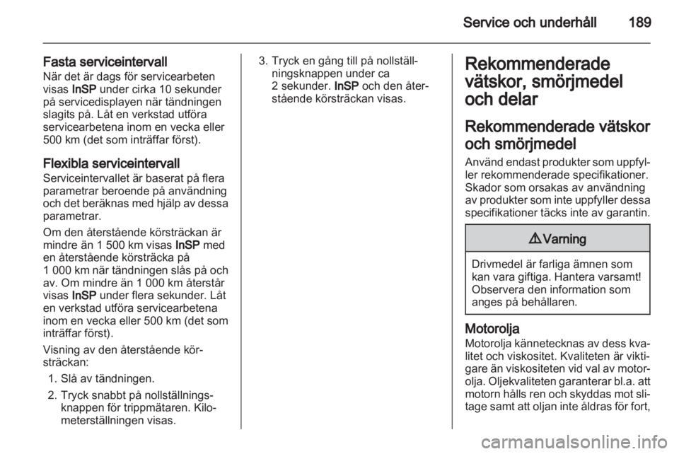OPEL ZAFIRA 2012  Instruktionsbok 