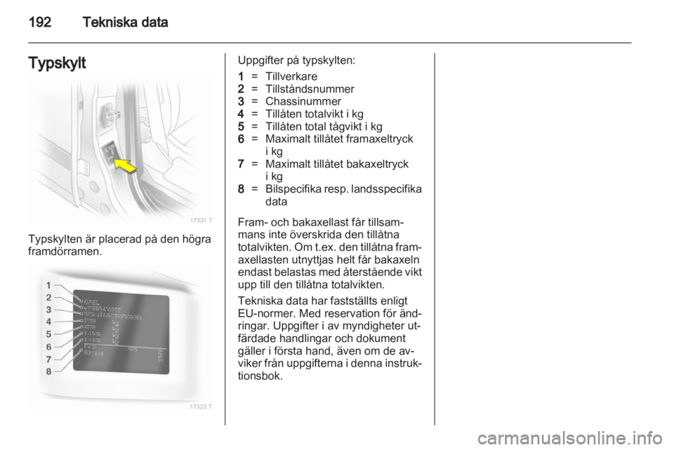 OPEL ZAFIRA 2012  Instruktionsbok 