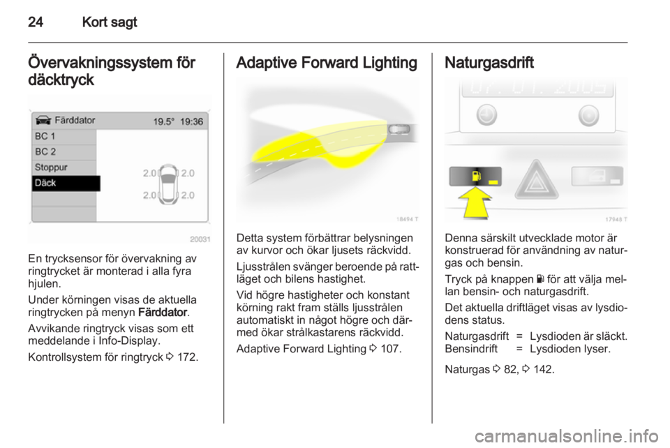 OPEL ZAFIRA 2012  Instruktionsbok 