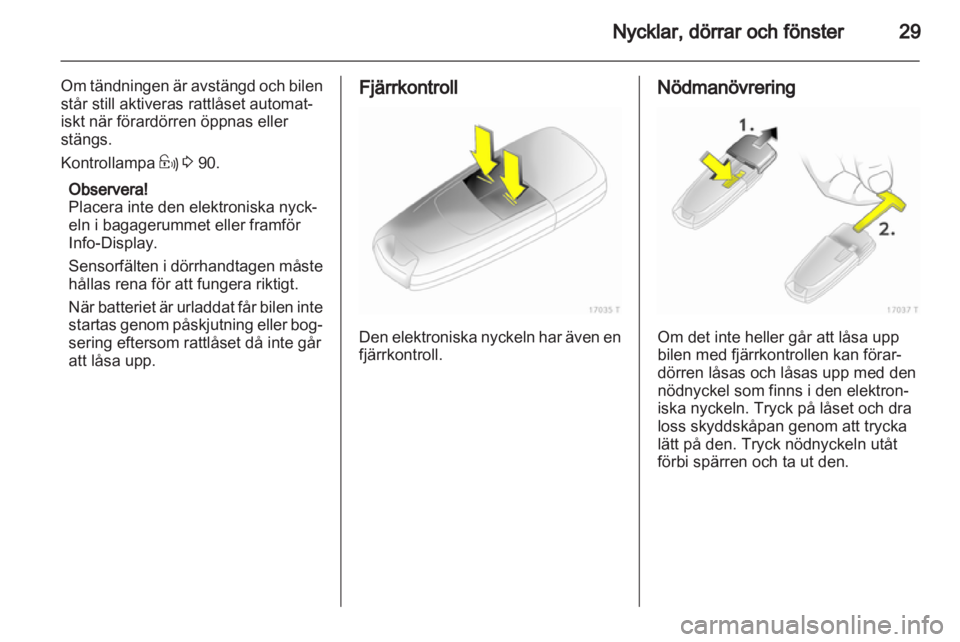 OPEL ZAFIRA 2012  Instruktionsbok 