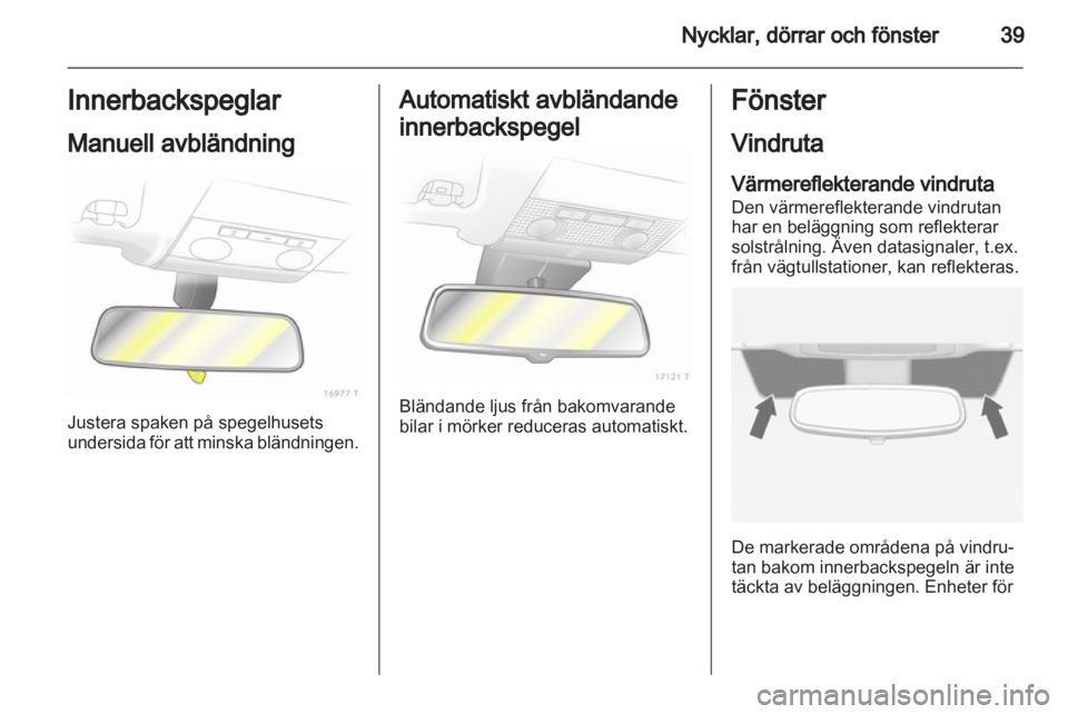 OPEL ZAFIRA 2012  Instruktionsbok 