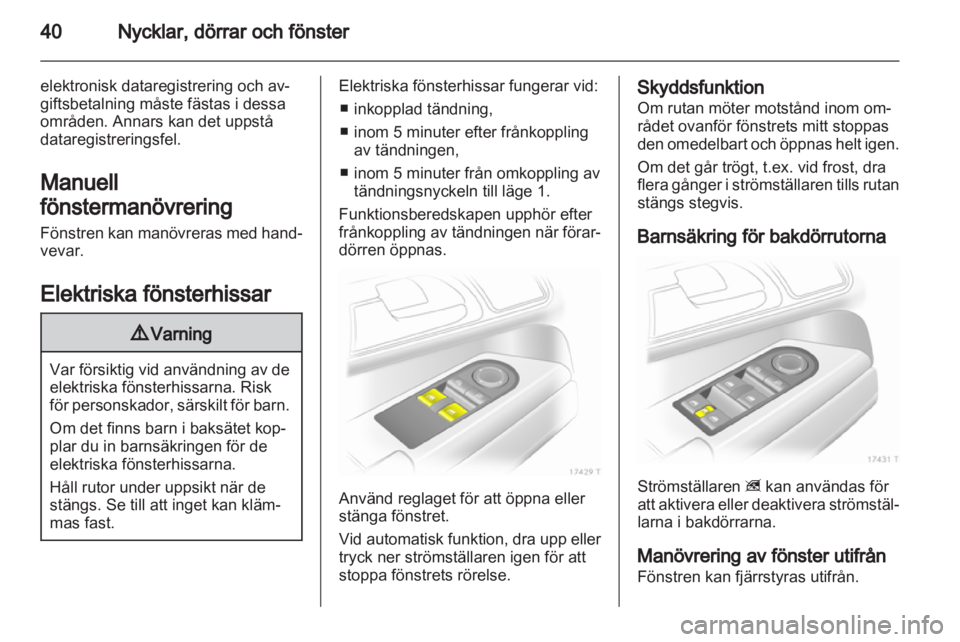 OPEL ZAFIRA 2012  Instruktionsbok 