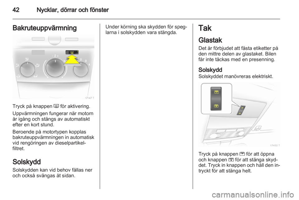 OPEL ZAFIRA 2012  Instruktionsbok 