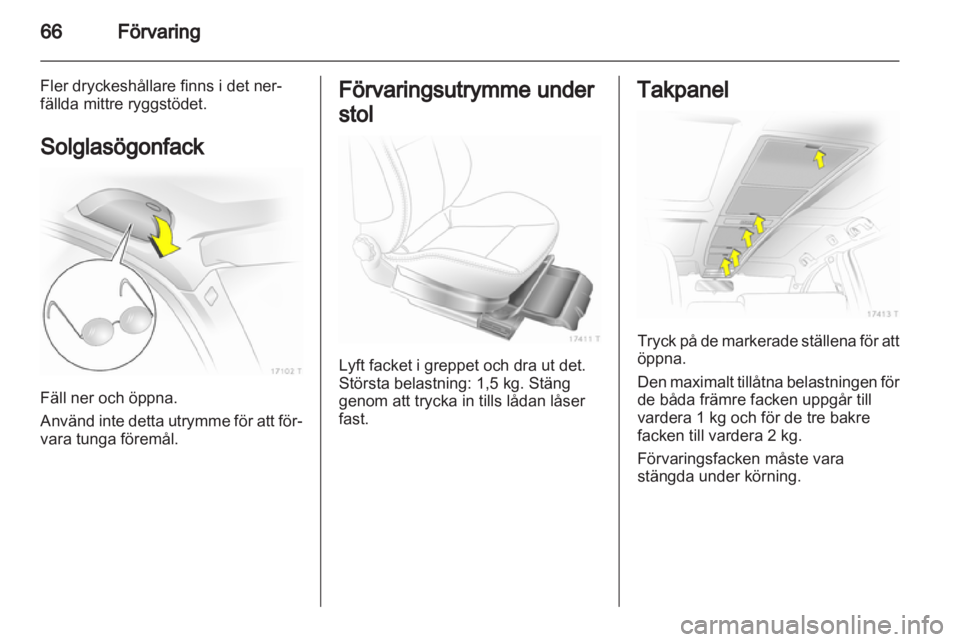 OPEL ZAFIRA 2012  Instruktionsbok 