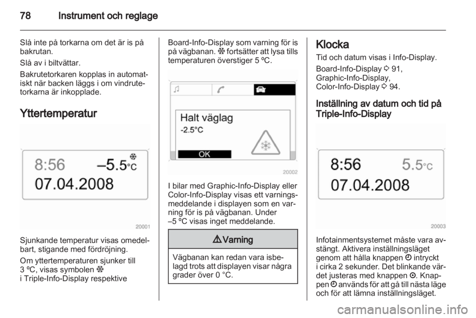 OPEL ZAFIRA 2012  Instruktionsbok 