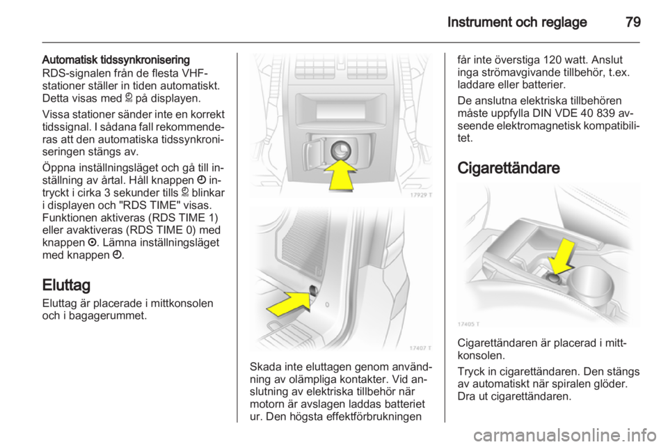 OPEL ZAFIRA 2012  Instruktionsbok 