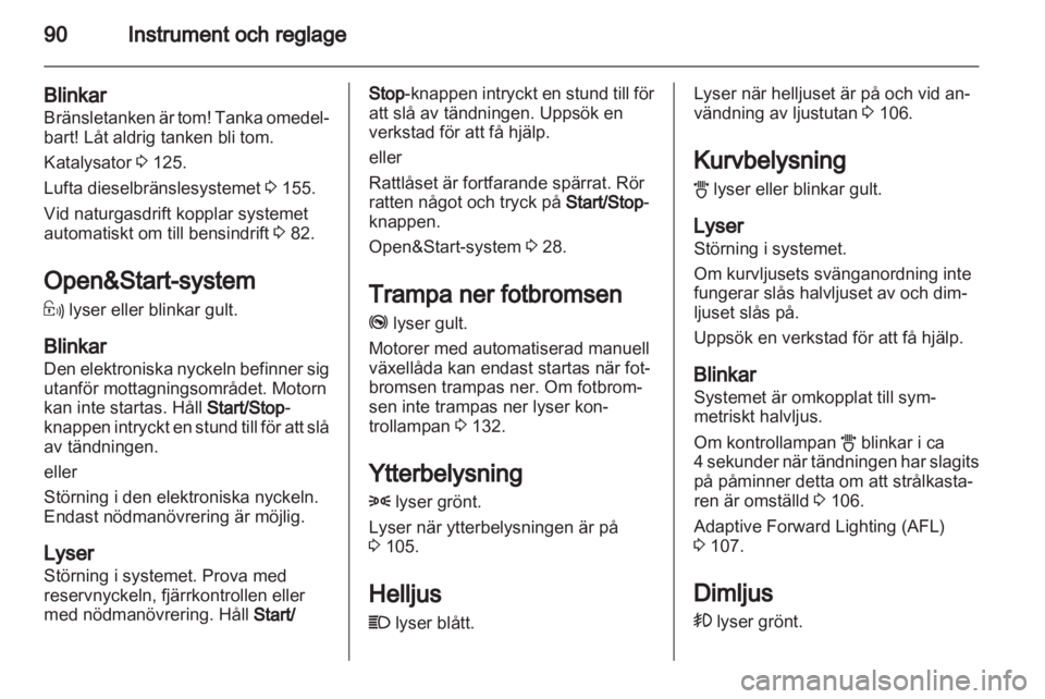 OPEL ZAFIRA 2012  Instruktionsbok 