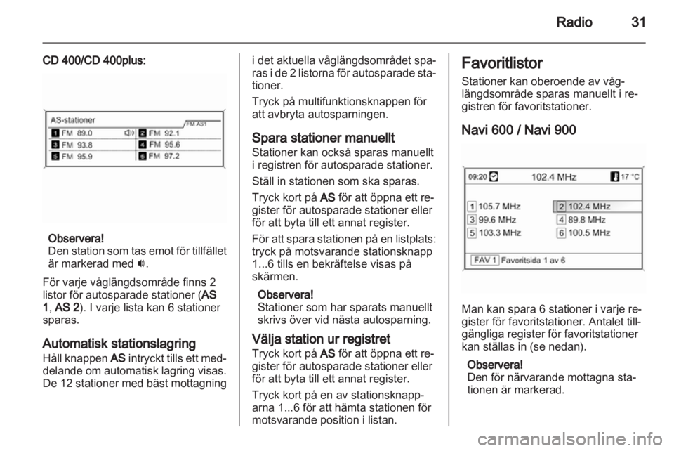 OPEL ZAFIRA C 2013  Handbok för infotainmentsystem 