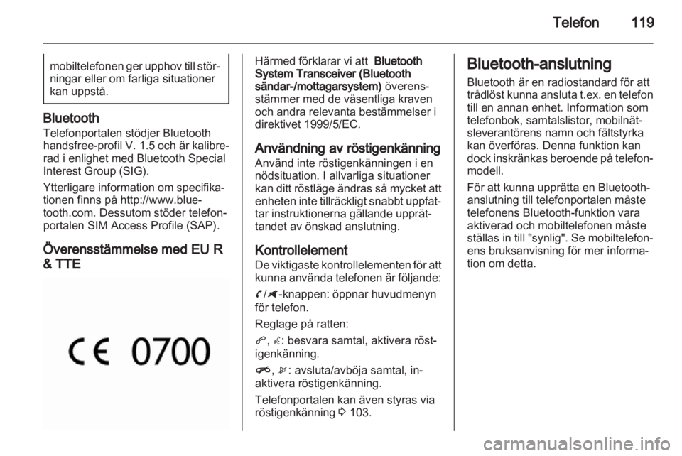 OPEL ZAFIRA C 2013.5  Handbok för infotainmentsystem 