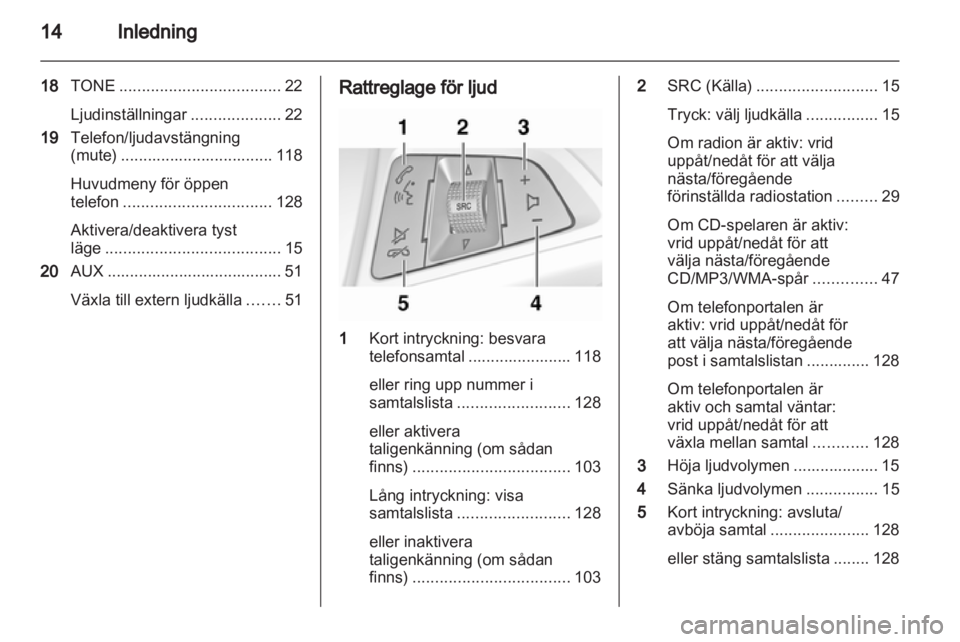 OPEL ZAFIRA C 2013.5  Handbok för infotainmentsystem 