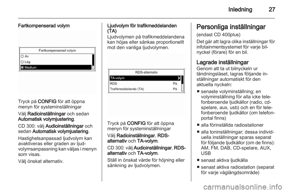 OPEL ZAFIRA C 2013.5  Handbok för infotainmentsystem 