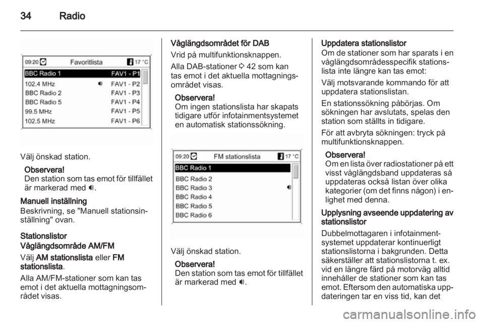 OPEL ZAFIRA C 2013.5  Handbok för infotainmentsystem 