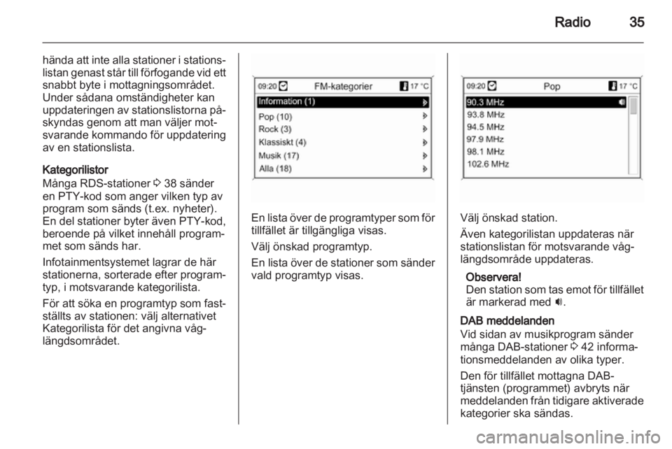 OPEL ZAFIRA C 2013.5  Handbok för infotainmentsystem 
