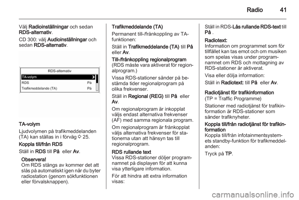 OPEL ZAFIRA C 2013.5  Handbok för infotainmentsystem 
