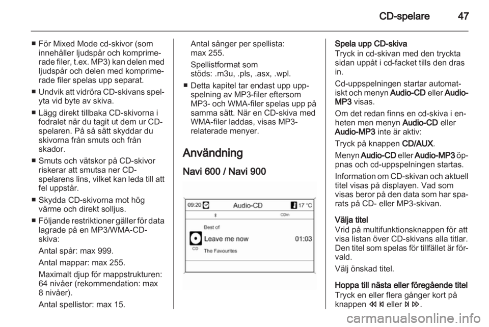 OPEL ZAFIRA C 2013.5  Handbok för infotainmentsystem 