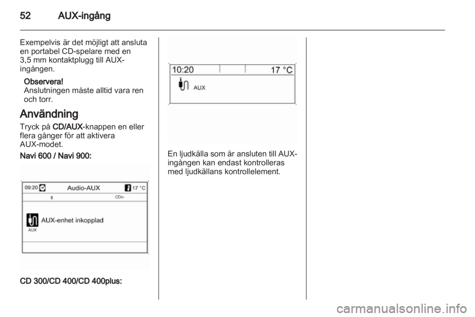 OPEL ZAFIRA C 2013.5  Handbok för infotainmentsystem 