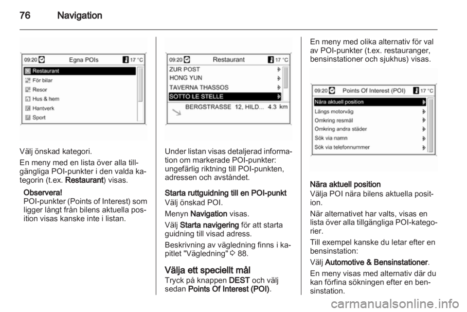 OPEL ZAFIRA C 2013.5  Handbok för infotainmentsystem 