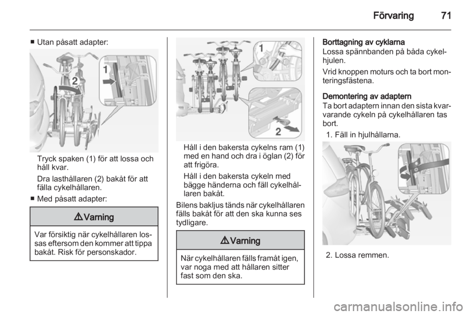 OPEL ZAFIRA TOURER 2012  Instruktionsbok 