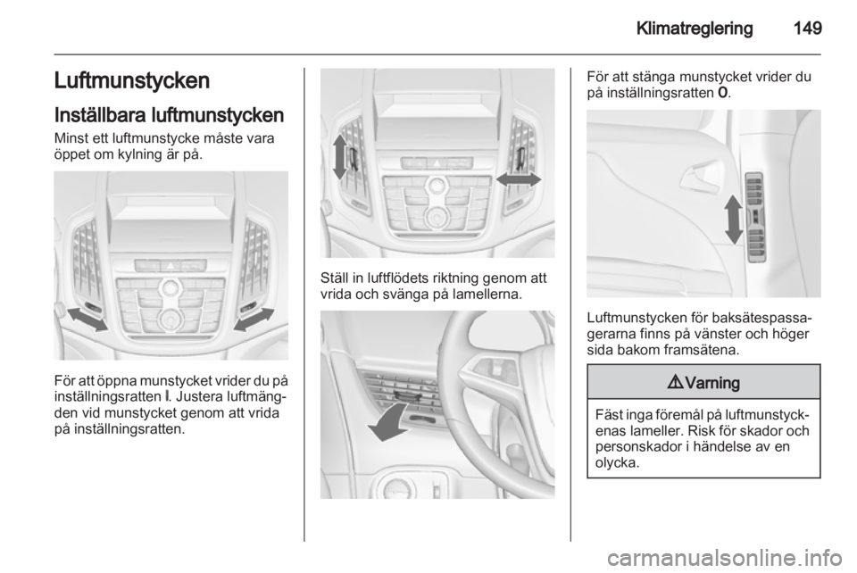 OPEL ZAFIRA TOURER 2013  Instruktionsbok 