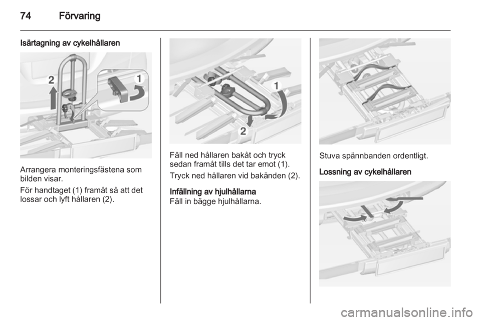 OPEL ZAFIRA TOURER 2013  Instruktionsbok 