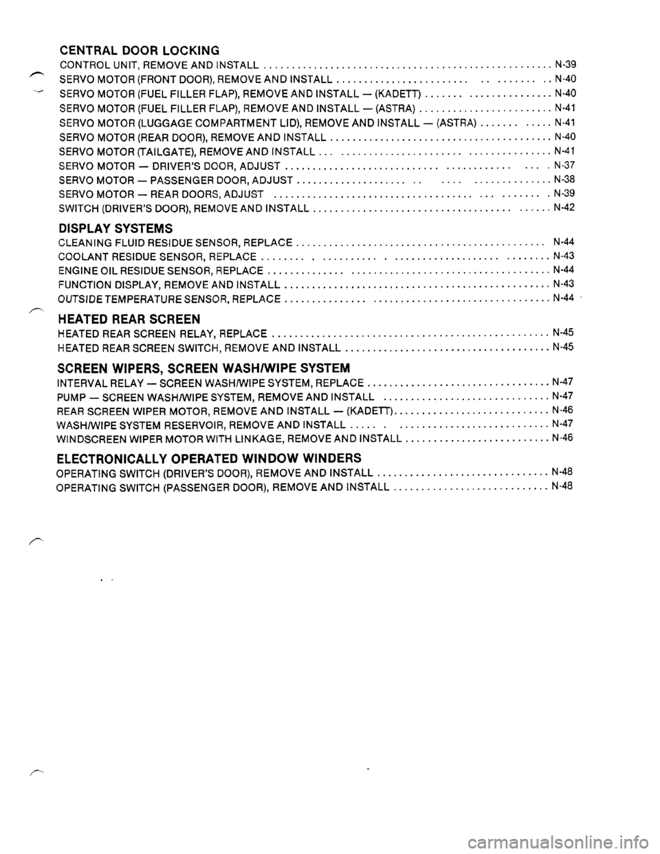 OPEL ASTRA 1991  Electronic Workshop Manual Downloaded from www.Manualslib.com manuals search engine   