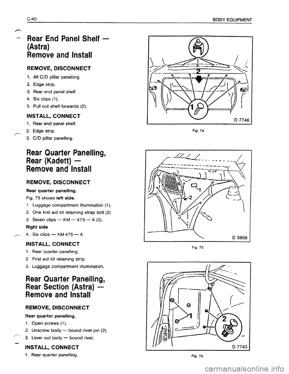 OPEL KADETT 1991  Electronic Workshop Manual Downloaded from www.Manualslib.com manuals search engine   